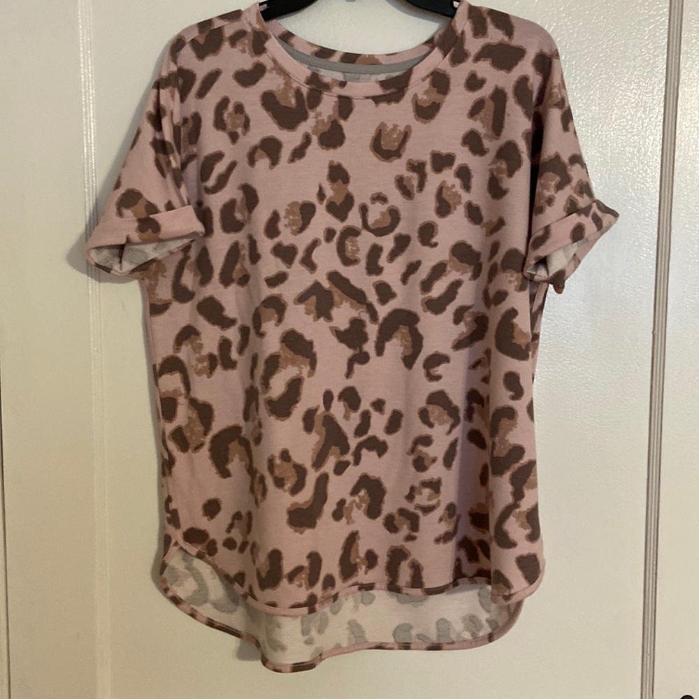 Pink cheetah print top